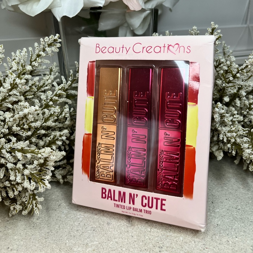 NIB - Beauty Creations - Balm N’ Cute -Tinted Lip Balm Trio